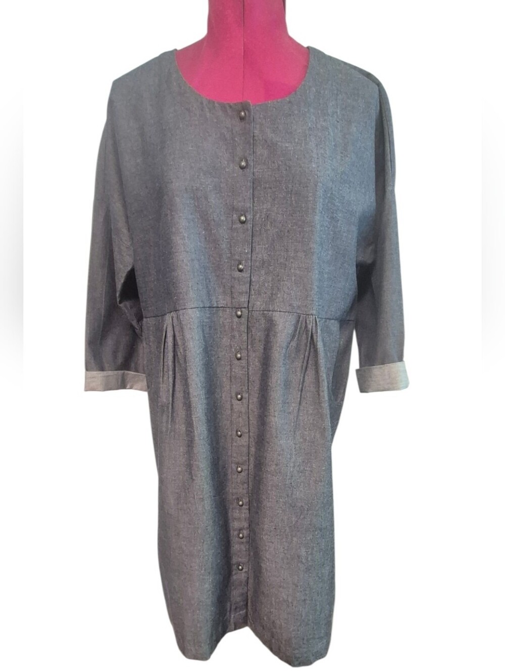 Nomads 100% Cotton Chambray Tunic Dress Sz 16